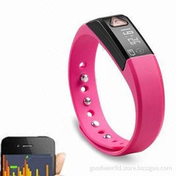 Bluetooth 4.0 technology wireless pedometer smart wristband with App/APK